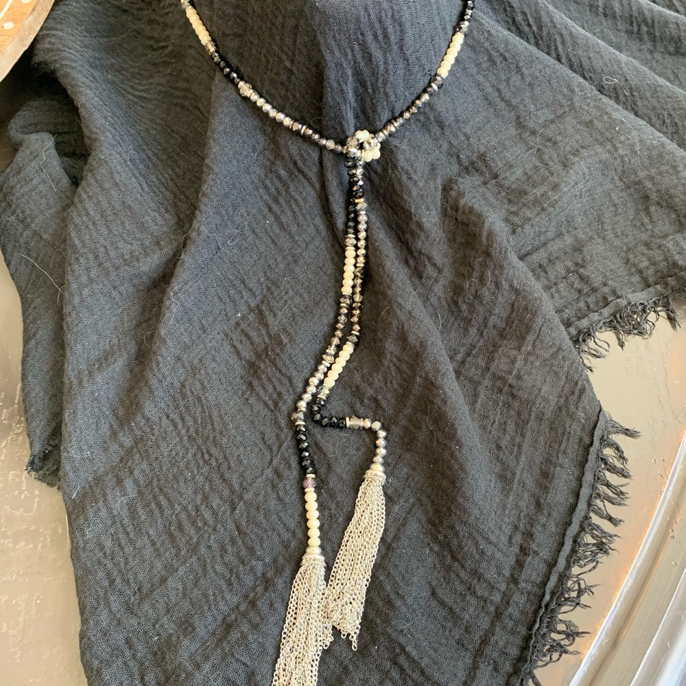 Long lariat necklace